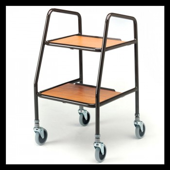 Adjustable Height Trolley with Plastic Trays